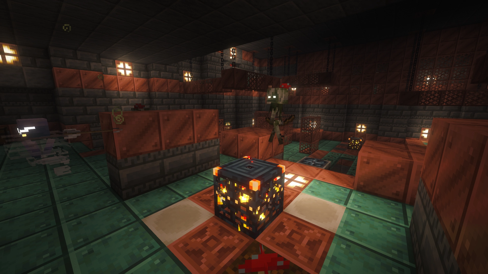 Une chambre d'épreuve (trial chamber) de Minecraft