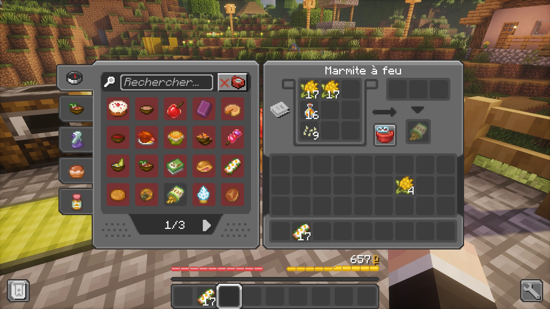 interface de la marmite de la mise à jour 1.7 de Cobblemon