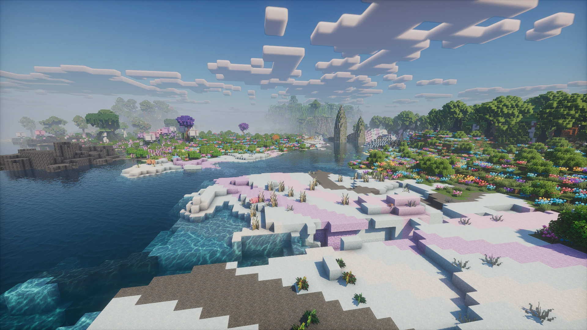 Capture d'écran d'une étendue de la génération du mod Oh the biomes we've gone
