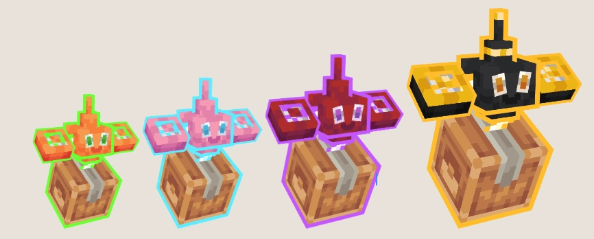 Les différentes raretés de Motisma drones