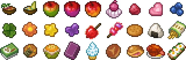 les différentes nourritures de la mise à jour de cuisine 1.7