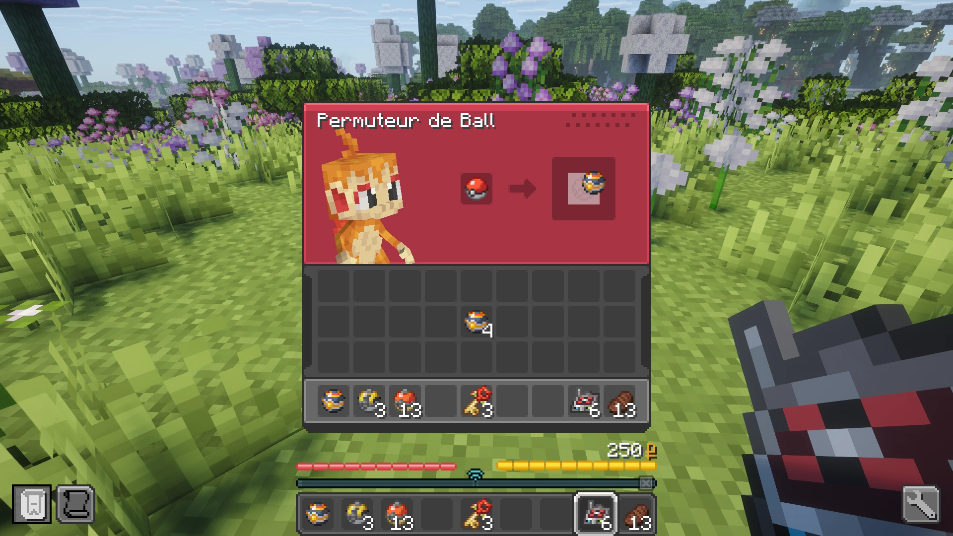Menu de permutation de ball