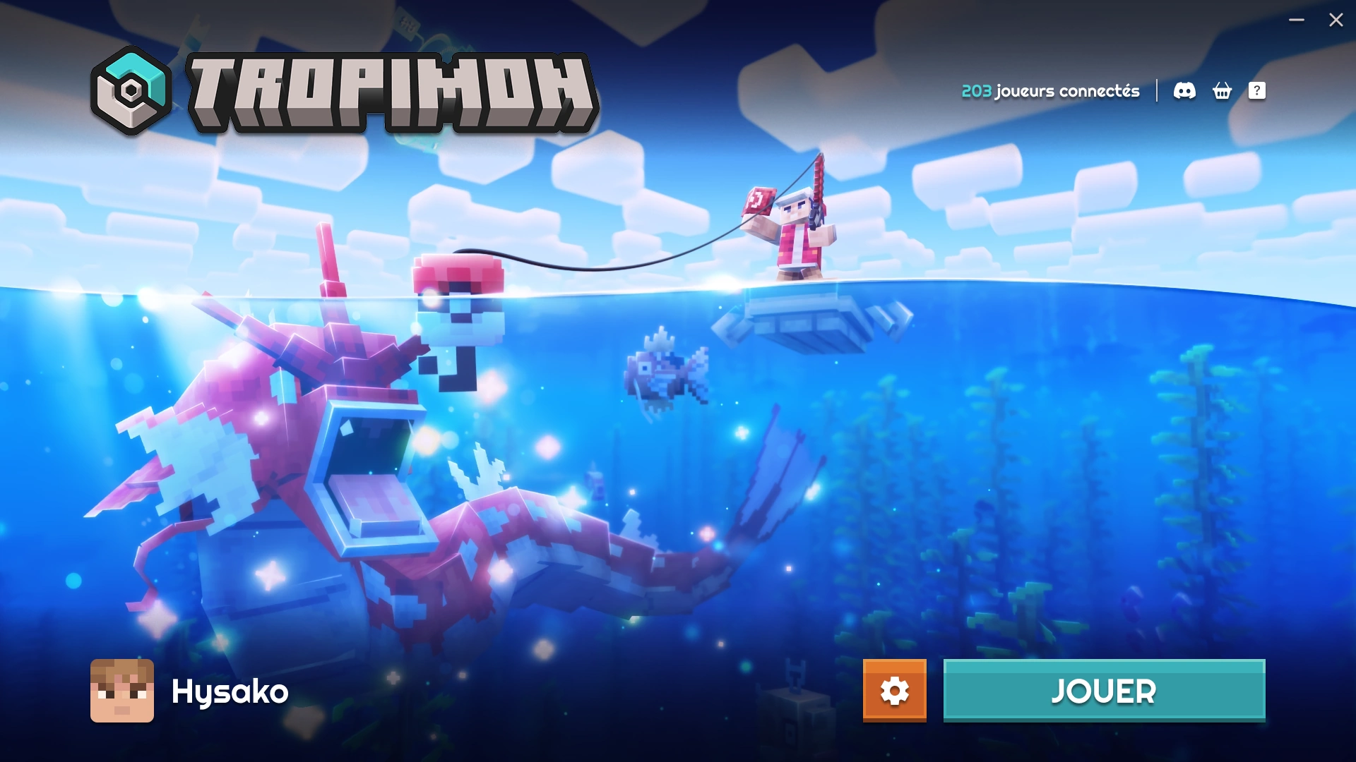 Interface du launcher de Tropimon