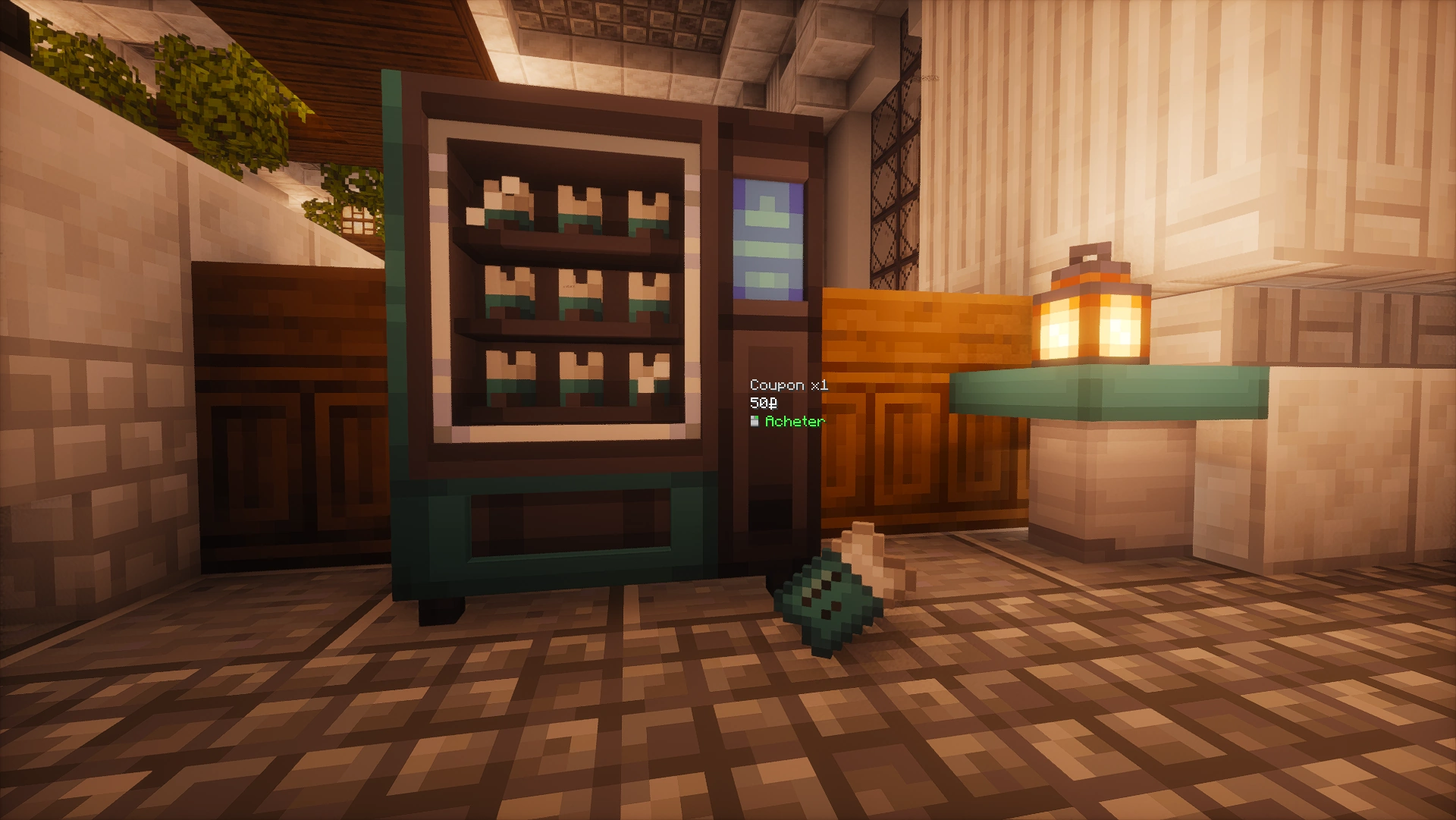 Capture d'écran du distributeur de coupons